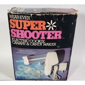 Electric Cookie Press Wear-Ever Super Shooter with booklet kitchen tool gadget
